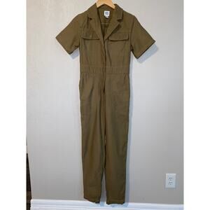 BDG Urban Outfitters olive green short-sleeve coverall jumpsuit SZ S